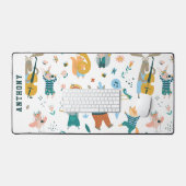 森林動物バンド デスクマット (キーボード&マウス)