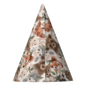 森林動物パターン パーティーハット (裏面)