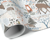 森林動物パターン ラッピングペーパー (ロールコーナー)
