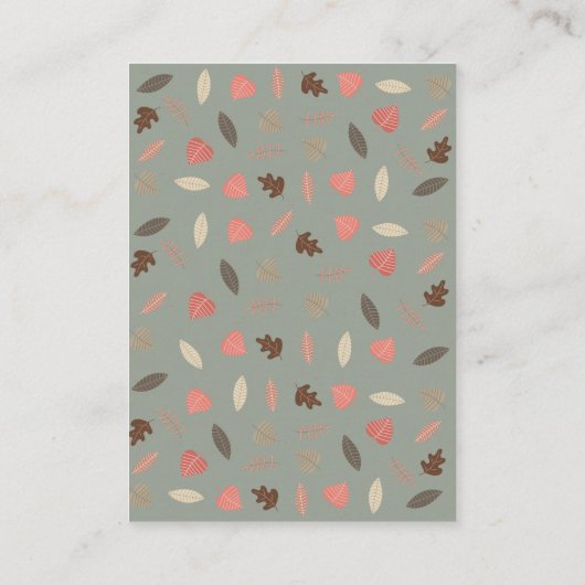 森林動物ブックリクエスト森の赤ちゃんシャワー エンクロージャーカード (裏面)