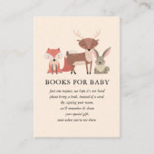 森林動物ブックリクエスト森の赤ちゃんシャワー エンクロージャーカード (正面)