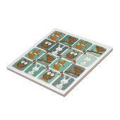 森林動物ブロックパターン タイル (側面)