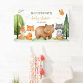 森林動物ベビーシャワーバナー 横断幕 (インサイチュ)