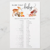 森林動物ベビーマッチング紙ゲームカード チラシ (正面)