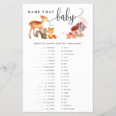 森林動物ベビーマッチング紙ゲームカード チラシ (正面)