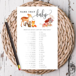 森林動物ベビーマッチング紙ゲームカード チラシ