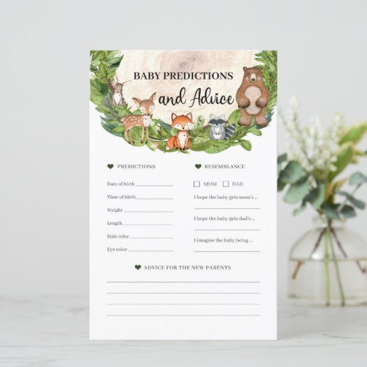 森林動物ベビー予測及びアドバイス (スタンド正面)