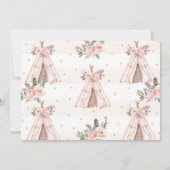 森林動物ボホ族野生1歳の誕生日 招待状 (裏面)