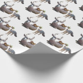 森林動物ラッピング紙 ラッピングペーパー (角)