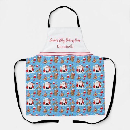 森林動物付きサンタ エプロン (正面)