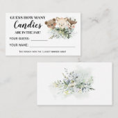 森林動物何人のキャンディ赤ちゃんシャワーカード プレイスカード (正面/裏面)