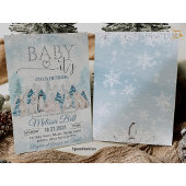 森林動物北極動物冬の赤ちゃんシャワー 招待状