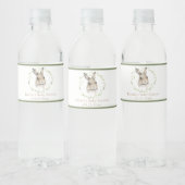 森林動物水彩バニー名ベビーシャワー ペットボトルラベル (ボトル)