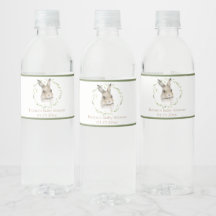 森林動物水彩バニー名ベビーシャワー