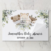 森林動物社会距離紙ランチョンマット ペーパーパッド (折り畳み)