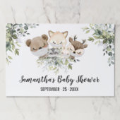 森林動物社会距離紙ランチョンマット ペーパーパッド (正面)