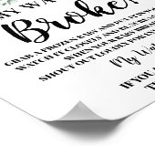 森林動物私の水は赤ちゃんシャワーのサインを壊した ポスター (角)