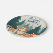 森林動物紙パーティープレート ペーパープレート (アングル)