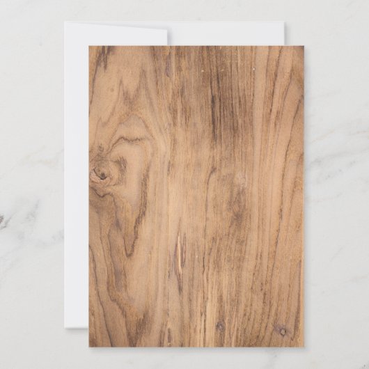 森林動物素朴男の赤ちゃんシャワー 招待状 (裏面)