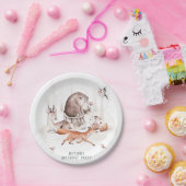 森林動物誕生日かベビーシャワー ペーパープレート (パーティー)