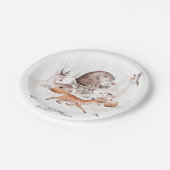 森林動物誕生日かベビーシャワー ペーパープレート (アングル)