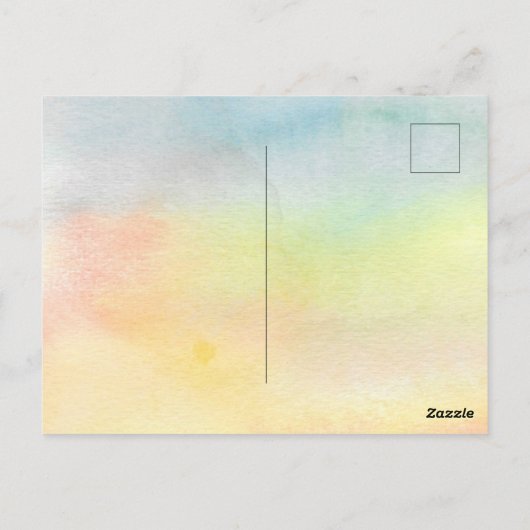 森林動物赤ちゃんシャワーありがとうはがき ポストカード (裏面)