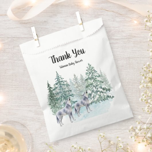 森林動物赤ちゃんシャワーのお気に入りバッグ フェイバーバッグ (クリップ留めされた状態)