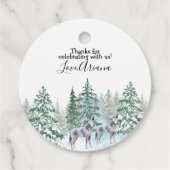 森林動物赤ちゃんシャワーメッセージカード フェイバータグ (裏面)