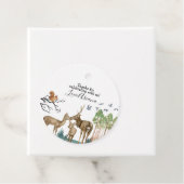 森林動物赤ちゃんシャワーメッセージカード フェイバータグ (インサイチュ)