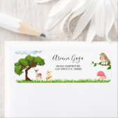 森林動物赤ちゃんシャワー住所 シール (インサイチュ)