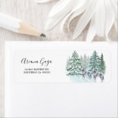 森林動物赤ちゃんシャワー住所 シール (インサイチュ)