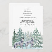 森林動物赤ちゃんシャワー招待状 招待状 (正面/裏面)