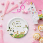 森林動物赤ちゃんシャワー紙プレート ペーパープレート (パーティー)