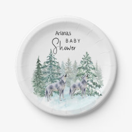森林動物赤ちゃんシャワー紙プレート ペーパープレート