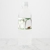 森林動物赤ん坊シャワー水ボトルラベル ペットボトルラベル (裏面)