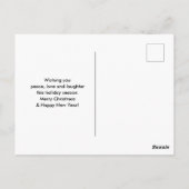 森林動物踊りのまわりにクリスマスツリー ポストカード (裏面)