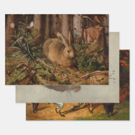 森林動物選択 ラッピングペーパーシート
