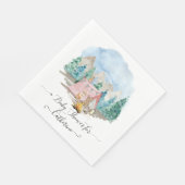 森林動物鹿クマフローラ素朴ベビーシャワー スタンダードランチョンナプキン (角)