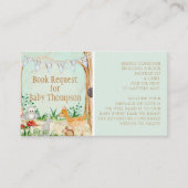 森林動物鹿フクロウの森林図書の依頼 名刺 (正面)