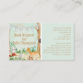 森林動物鹿フクロウの森林図書の依頼 名刺