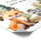 森林動物1stバースデーマイルストーンサイン ポスター (角)