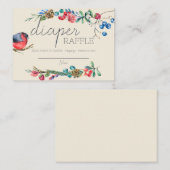 森林動物 |おむつラッフルカード | Fem プレイスカード (正面/裏面)