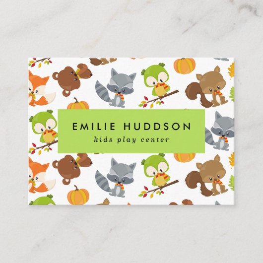 森林動物，キッズセン遊ター，アクティビティセンター 名刺 (正面)