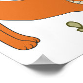 森林動物:キツネ、鳥柄 ポスター (角)