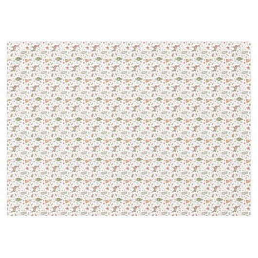 森林動物 |キツネ、鹿と狼の休日 テーブルクロス (正面(横))