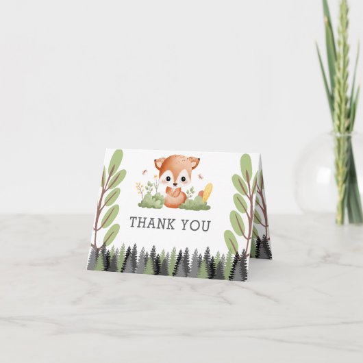 森林動物 サンキューカード (正面)