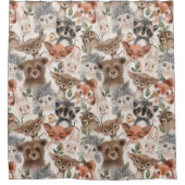 森林動物 シャワーカーテン (正面)