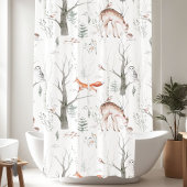 森林動物 シャワーカーテン