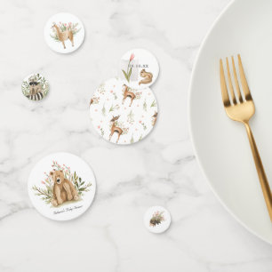 森林動物 スイート春ベビーシャワー コンフェッティ