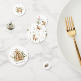 森林動物 | スウィート春ベビーシャワー コンフェッティ